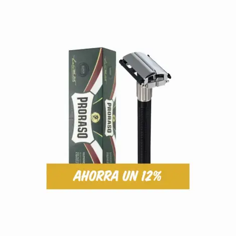 MAQUINILLA DE AFEITAR FEATHER + CREMA PARA AFEITAR PRORASO