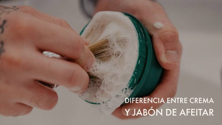 Diferencia entre crema y jabón de afeitar
