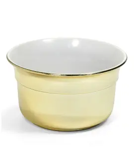 bol de afeitado omega dorado